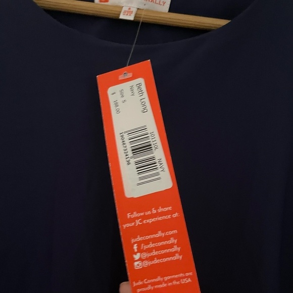 NWT Jude Connally Beth Jude Cloth Dress Long Navy - Picture 8 of 10